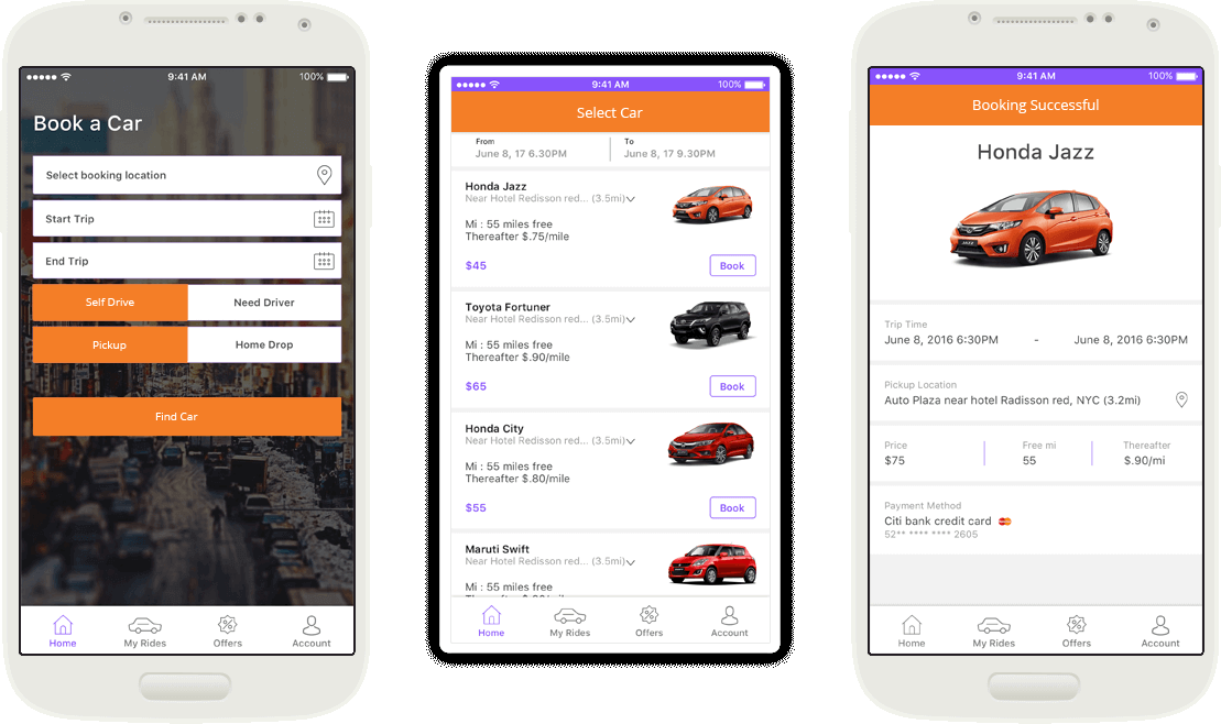Car Rental Mobile App Development Features