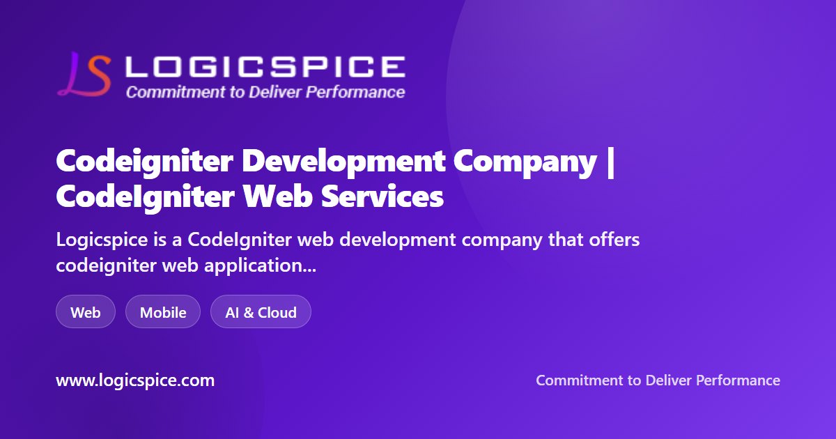 Codeigniter Development Company | CodeIgniter Web Services
