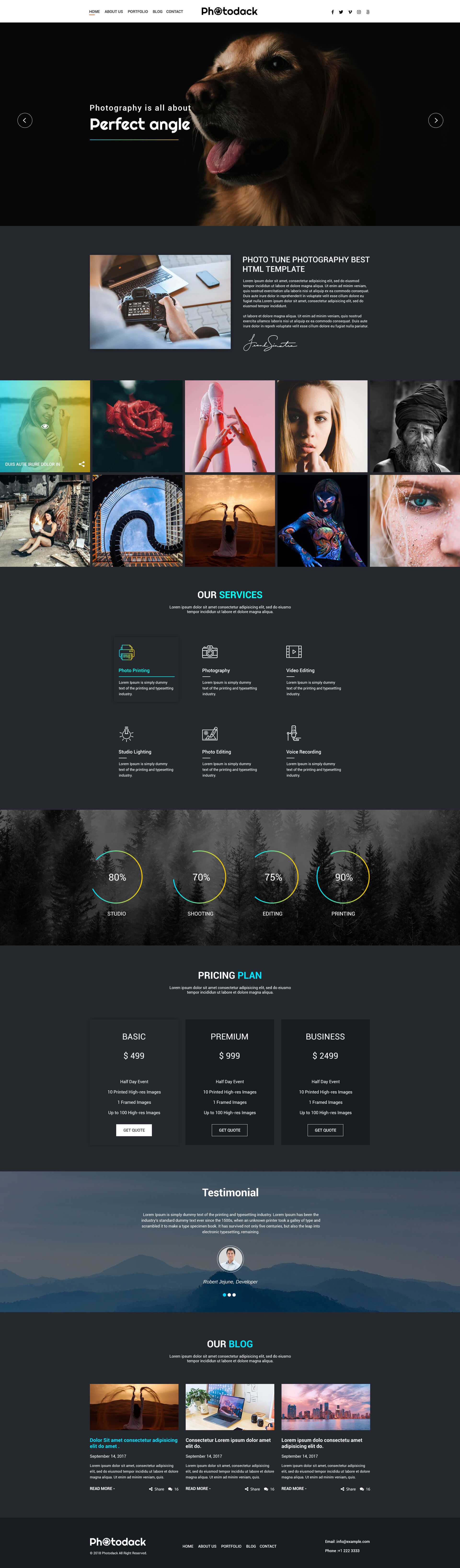 Photodack Website Template