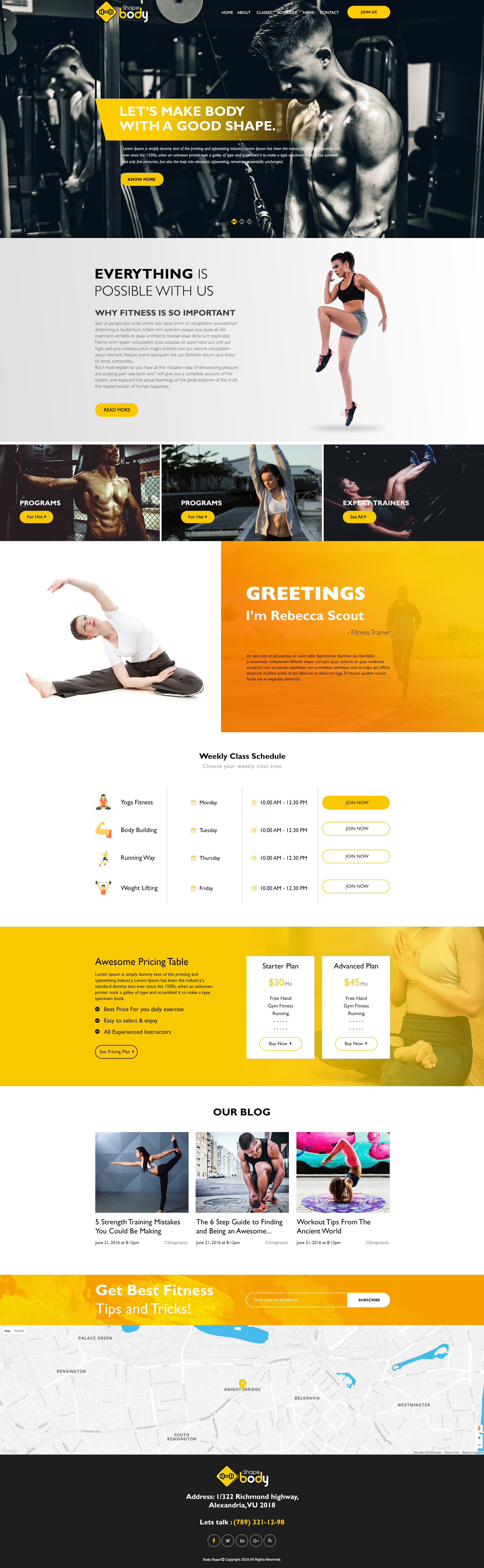 Body Shape Website Template