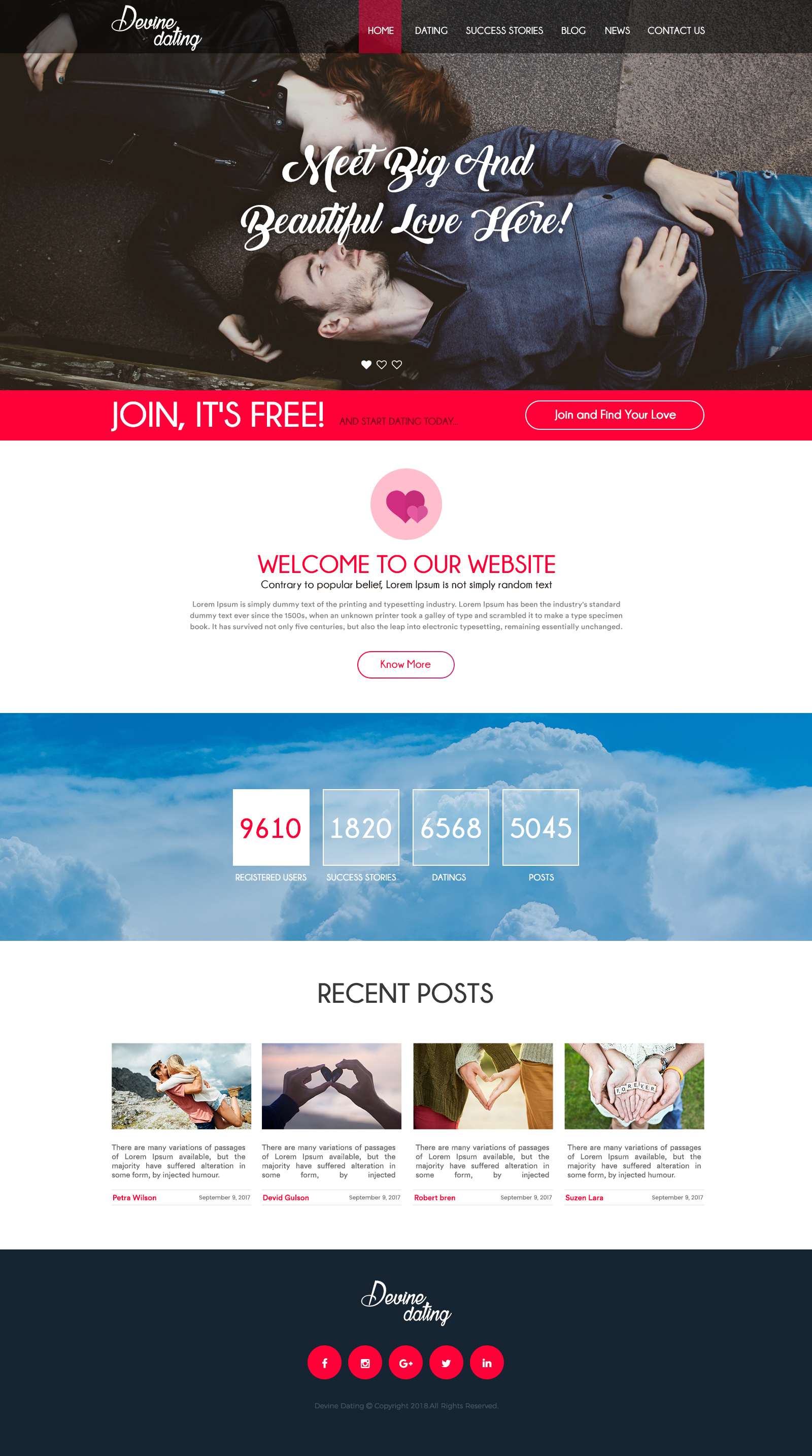 Devine Date Website Template