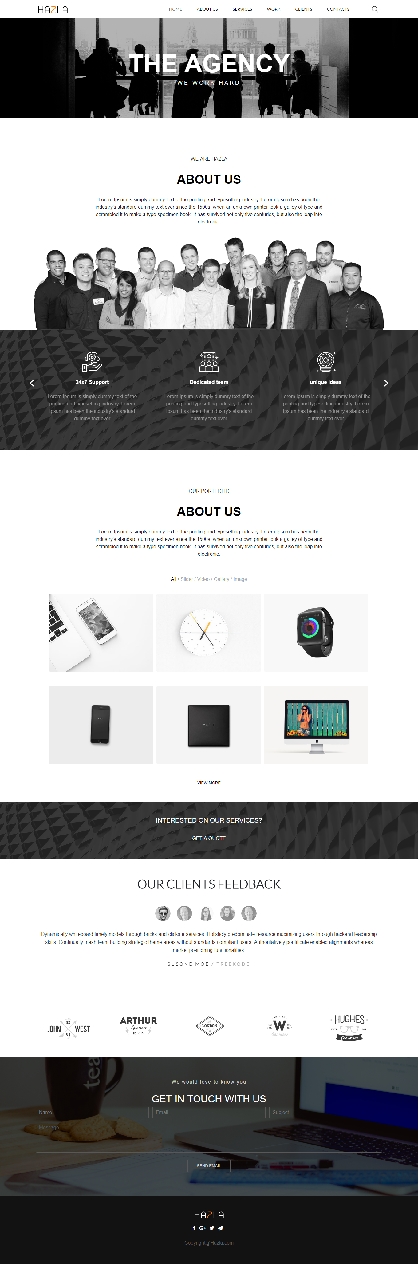 Hazla Website Template
