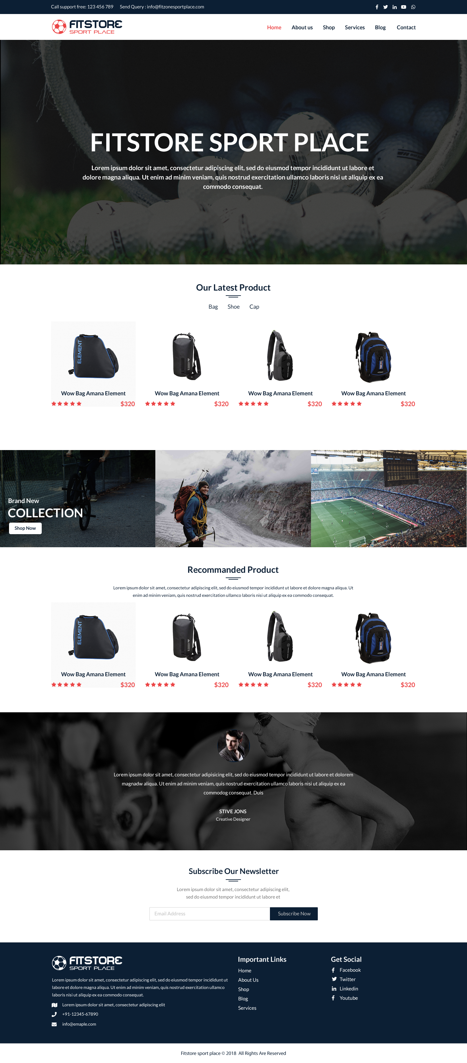 Sport HTML Website Template