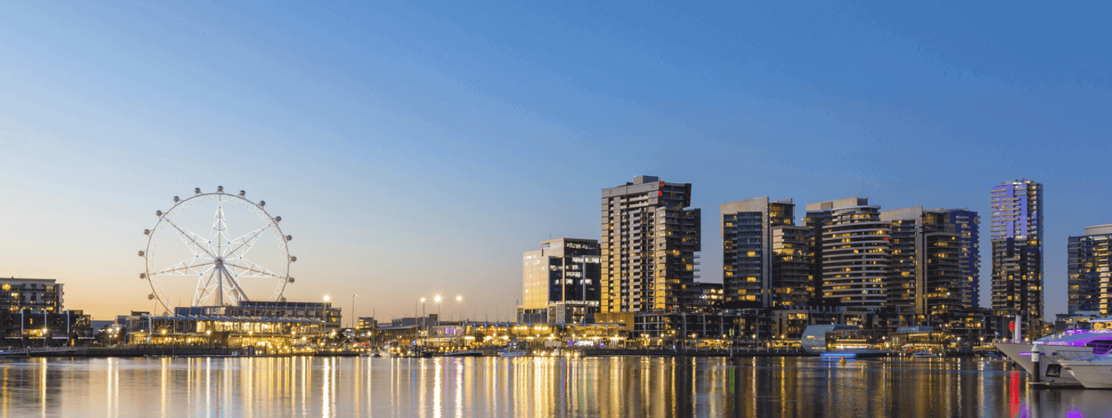 Melbourne skyline at dusk
