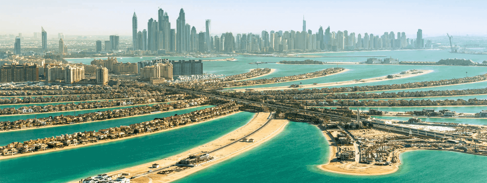 Palm Jumeirah and the Dubai skyline