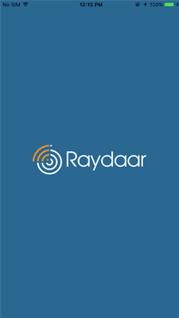 Raydaar mobile app launch screen developed by LogicSpice