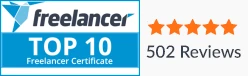 Freelancer — Top 10 certificate