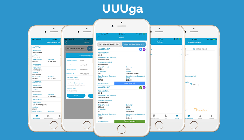 Uuuga — hiring marketplace app