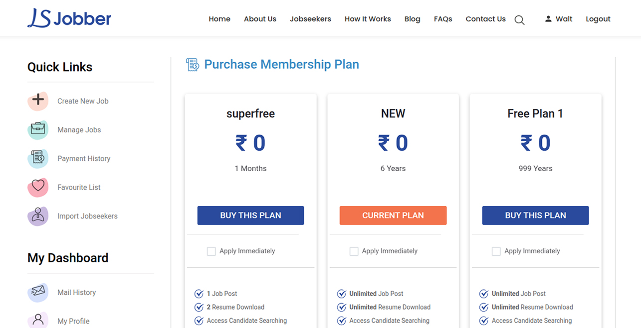 Membership Plan