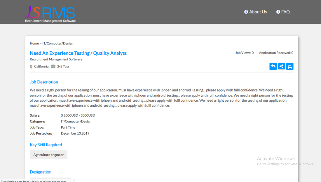 Job Details